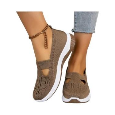 Imagem de Tênis Casuais Femininos De Verão Em Malha Respirável, Sapatos Vulcaniz