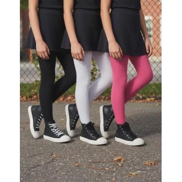 Imagem de Meia Calça Infantil Selene Inverno Quentinha Fio 80 Original Branco, P