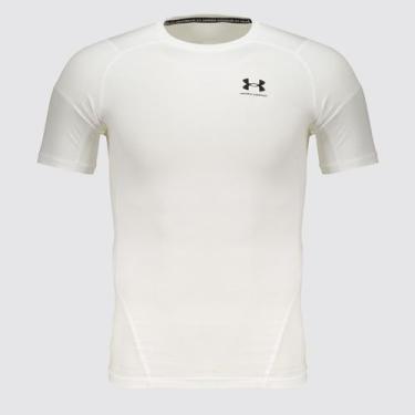 Imagem de Camisa de Compressão Under Armour HG Branca, G