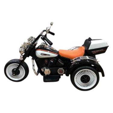 Imagem de Moto Elétrica Infantil 12V Chopper Sirene Branca - UNITOYS
