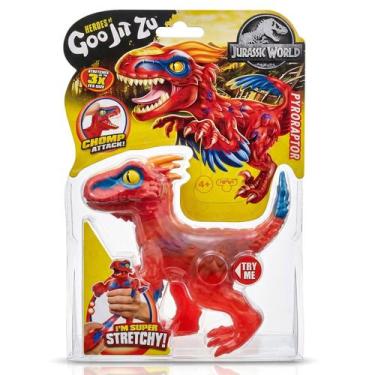 Imagem de Brinquedo T-Rex Velociraptor Dinossauro Jurassic World Estica Squishy 
