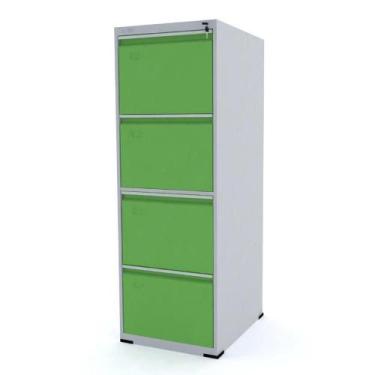 Imagem de Arquivo Em Aço 4 Gavetas Com Portas Lilás - Pandin
