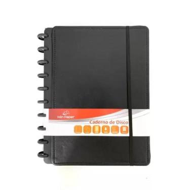 Imagem de Caderno De Disco Basic Colegial Capa Lisa 80 Folhas Cor Preto - WINCY,