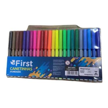 Imagem de Conjunto de Canetinhas Coloridas com 24 Unidades para Desenhos e Ativi