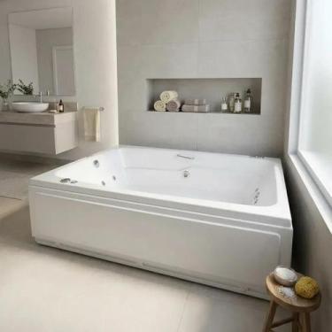Imagem de Banheira de Hidromassagem Dupla Acrilbath Top Line Ouro Fino com Cromo