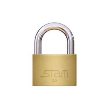 Imagem de Cadeado 50 Mm Latao Macico Stam Cor Dourado