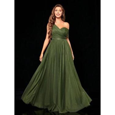 Imagem de Vestido De Festa Com Cinto De Lantejoulas E Saia De Tule, Vestido De N