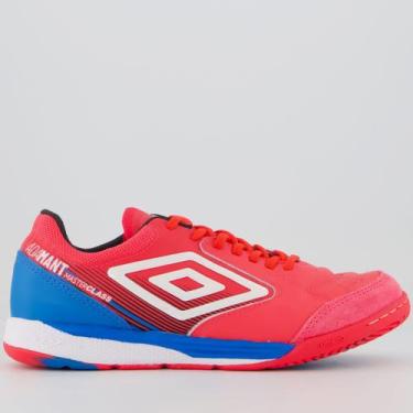 Imagem de Chuteira Umbro Adamant Master Class Pro Bump Futsal Rosa e Azul, 43