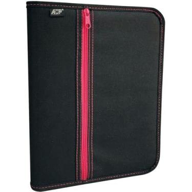Imagem de Fichario Com Ziper Nylon Preto C/Bolso Na Capa - ACP