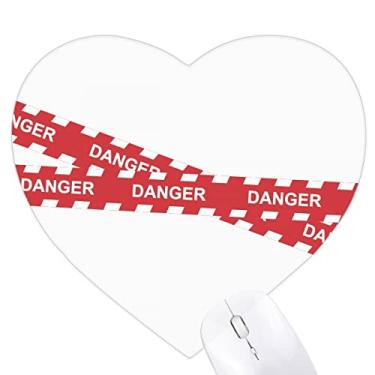 Imagem de Mouse pad com logotipo Danger Line Art Deco moderno coração tapete de borracha para escritório
