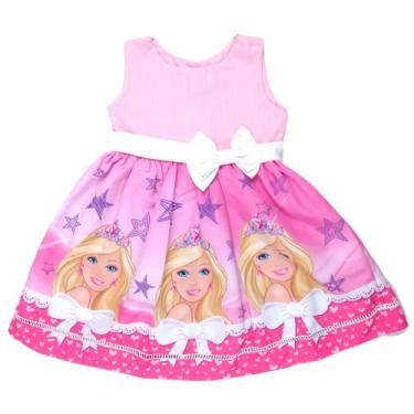 Vestido festa infantil Barbie meninas rosa luxo aniversário - LUXO KIDS -  Vestido Infantil - Magazine Luiza