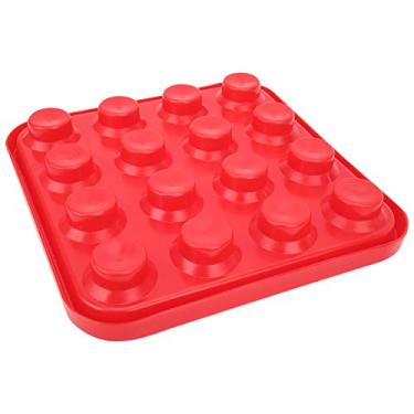 Imagem de Bandeja de suporte de bola de bilhar, bandeja portátil de plástico para bolas de sinuca para salões de bilhar Snooker Salão de bilhar Armazenamento de bola de bilhar (vermelho)
