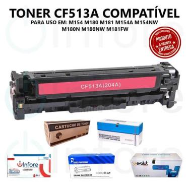 Imagem de Toner  Cf513a 204A Magenta M180 M180nw 0,9K Compatível - Premium