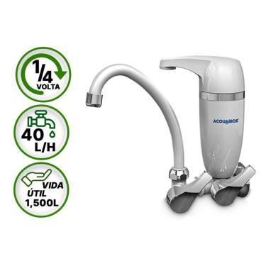 Imagem de Torneira Filtro Bica Móvel Volta 1/4 P/ Cozinha Parede