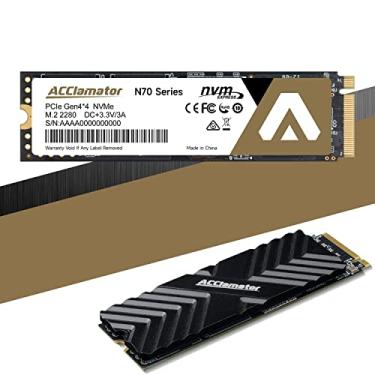 Imagem de Acclamator 1TB PCIe 4x4 NVMe Read 7300 MB/s M.2 Unidade de estado sólido compatível com SSD PS5 equipado com 1GB DDR4 Cache 2280 3D NAND TLC N70