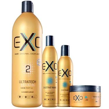 Imagem de EXO HAIR Exoplastia alisamento selante 500 ml + KIT de manunteçao Pós Progressiva Exotrat Nano + BRINDE