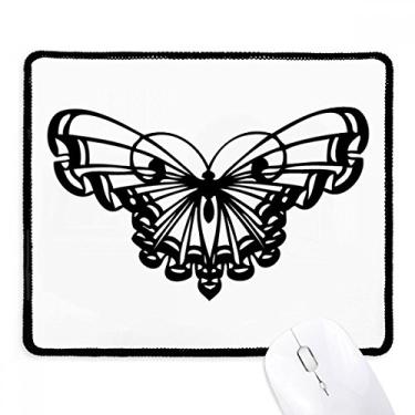 Imagem de Tapete de borracha para jogos Butterfly with Ruffle Wing Mousepad com borda costurada