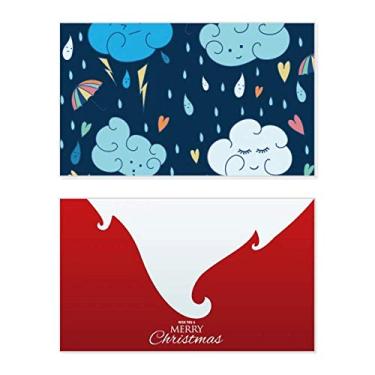 Imagem de Guarda-chuva nuvem coração feriado feliz Natal cartão de parabéns mensagem de Natal