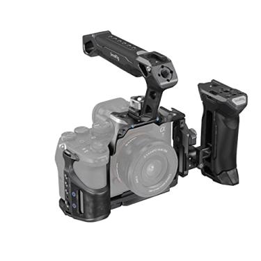 Imagem de SmallRig Gaiola A7 IV com alça superior, braçadeira para cabo HDMI e alça lateral, kit avançado para Sony Alpha 7R V/7 IV/7S III