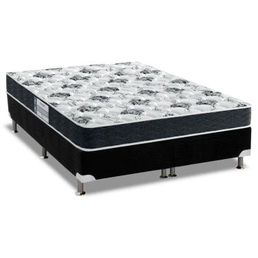 Imagem de  Cama Box King: Colchão Espuma Probel D28 ProDormir Advanced + Base CRC Suede Gray(193x203)