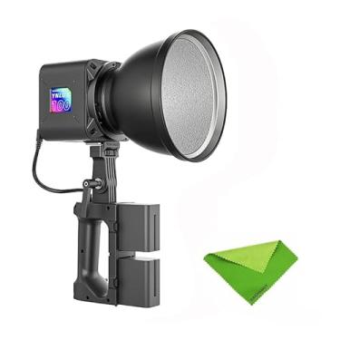 Imagem de YONGNUO YNLUX100 RGB 120W LED Luz de vídeo portátil com montagem Bowens 2700k-10000k tempreture bicolor e controle remoto RGB 2.4G APP para vídeo de estúdio, YouTube, Vlog, transmissão ao vivo, filmag