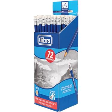Imagem de Tilibra - Lápis Preto Sextavado com Borracha N.2 Académie