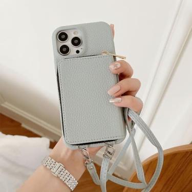 Imagem de Capa carteira com zíper crossbody cordão para samsung galaxy m54 a15 a25 a72 a52 a14 a24 a45 a53 note 20 8 9 cartões solt capa, a, para samsung s23