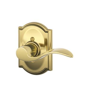 Imagem de Schlage Lock Company F170ACC605CAMRH Maçaneta Accent Century , latão polido