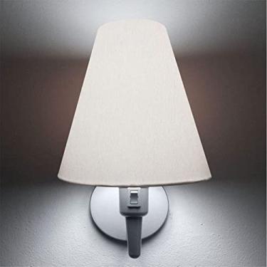 Imagem de Arandela Parede com Inter Liga e Cúpula Tecido, Vivare Iluminação, Arandela Parede2032 BRBR, Branco, Média