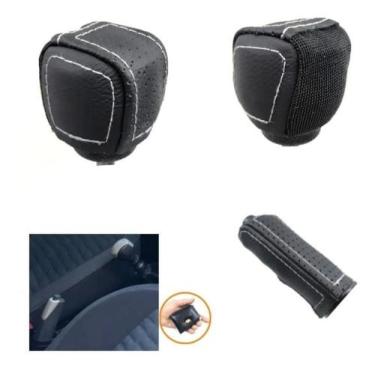 Imagem de Capa Couro Manopla Câmbio Manual e Alavanca Freio de Mão Fiat Idea Str