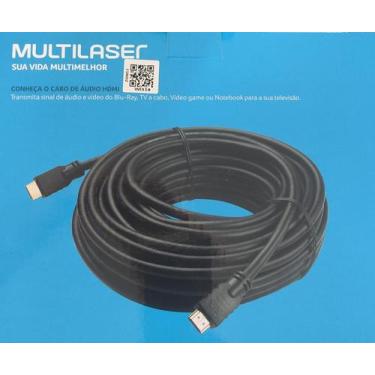 Imagem de Cabo HDMI 1.4 4K Ultra HD Gold 19 Pinos c/ Ethernet 15m - Multilaser