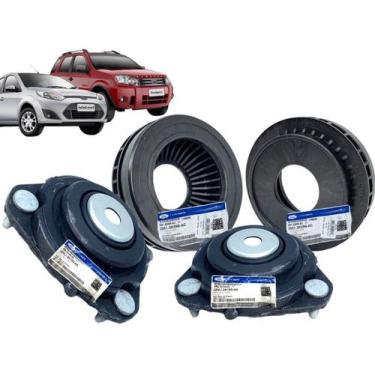 Imagem de Kit 2 Coxim com Rolamento do Amortecedor Dianteiro Fiesta 2003 a 2014 