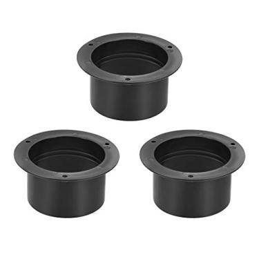 Imagem de uxcell Conector de duto reto preto, flange, adaptador de entrada de saída de ar de plástico ABS para mangueira de 2,95 polegadas de diâmetro, 3 peças