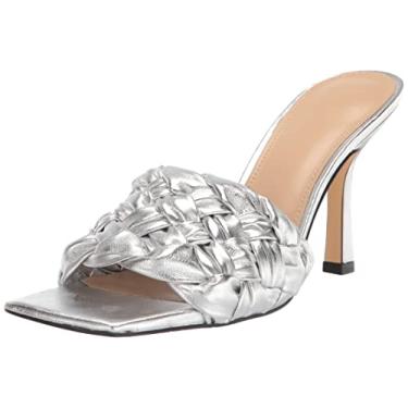 Imagem de Marc Fisher LTD Sandália feminina Draya com salto, Prata 098, 34