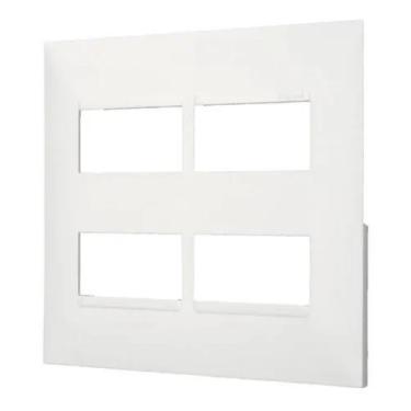 Imagem de Placa Espelho Pial Plus+ 4x4 2+2 Postos Módulos 618514bc - legrand