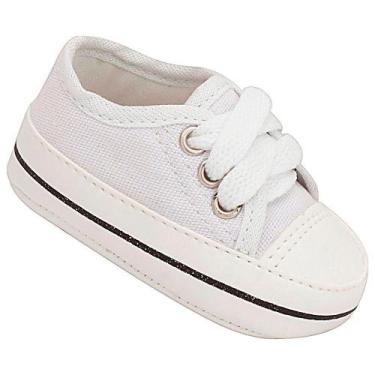 Imagem de Sapatinho De Bebe Recem Nascido Tênis Star Menina - Nenê Baby, Branco,