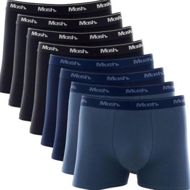 Imagem de Kit 8 Cuecas Boxer Mash Algodão Masculino Adulto Conforto, Multicor se