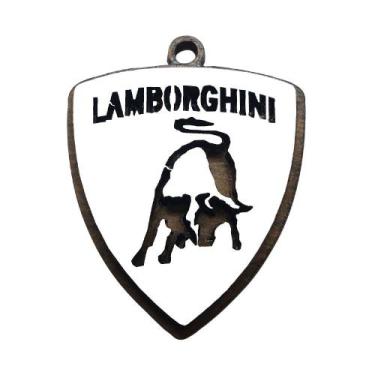 Imagem de Pacote 20 Chaveiros 3d Lamborghini 3,5cm Mdf Madeira Decorada - ATACAD