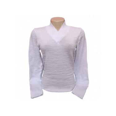 Imagem de Blusa Tricô Feminina Mescla com Elastano Meia Estação - Maria Malhas, 