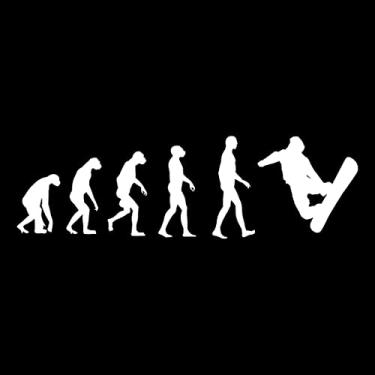 Imagem de Decalques NBFU Evolução do Homem Snowboarder Snowboarding 1 (branco) (conjunto de 2) adesivos de decalque de vinil premium à prova d'água para laptop, acessório, capacete, carro, janela, para-choque, caneca, copo de tubo, decoração de parede