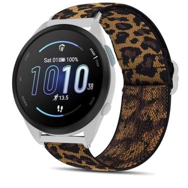 Imagem de Compatível com pulseiras de relógio inteligente Forerunner 165, pulseira de substituição ajustável de nylon elástico de 20 mm, acessórios compatíveis com Forerunner 165/Venu Sq/Venu Sq 2/Vivomove