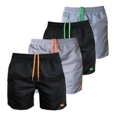 Imagem de Kit 4 Bermudas Masculinas Short Tactel Moda Praia Mauricinho-Masculino