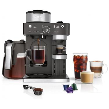 Imagem de Máquina de Café Expresso Barista CFN601 até 12 Xícaras, Aço Inoxidável, 110v, NINJA, Preto