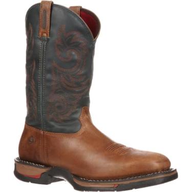 Imagem de Rocky Bota masculina Western de longo alcance, Sela marrom e azul-marinho, 13 Wide