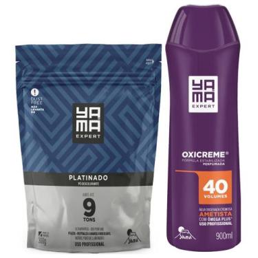 Imagem de Kit Pó Descolorante Platinado + Oxigenada Ametista 900ml Profissional 