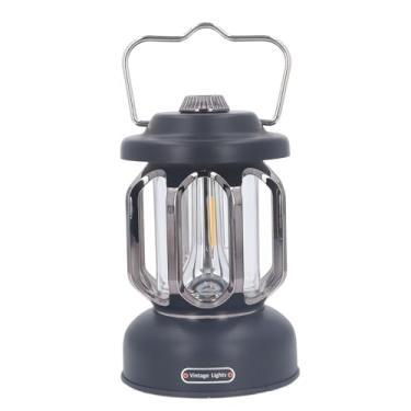 Imagem de Lâmpada de Acampamento Vintage da Lanterna de Acampamento retrô, Lâmpada Recarregável de Luz de Acampamento Retro LED LED LED de Tenda Vintage para Emergência de Pesca Ao Ar