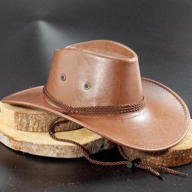 Imagem de Chapéu Masculino Aba Curva Corda Regulável Country Vaquejada - Pampas 