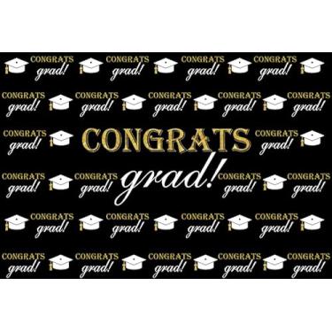 Imagem de DASHAN 10 x 8 pés poliéster Classe de 2021 pano de fundo Bacharelado Graduação 2022 Parabéns Grad Parabéns Graduação Fotografia Fundo Grad Parabéns Festa Faculdade 2022 Formatura YouTube Foto Adereço