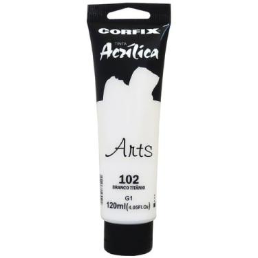 Imagem de Tinta Acrílica Arts Corfix 120ml G1 - 85120, 102 - BRANCO DE TITANIO
