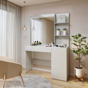Imagem de Penteadeira Camarim 100% Mdf Londres New Off White
